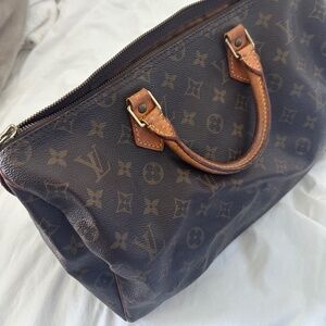 Louis Vuitton Monogram Satchel in Dark Brown and Tan